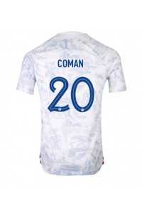 Fotbalové Dres Francie Kingsley Coman #20 Venkovní Oblečení MS 2022 Krátký Rukáv